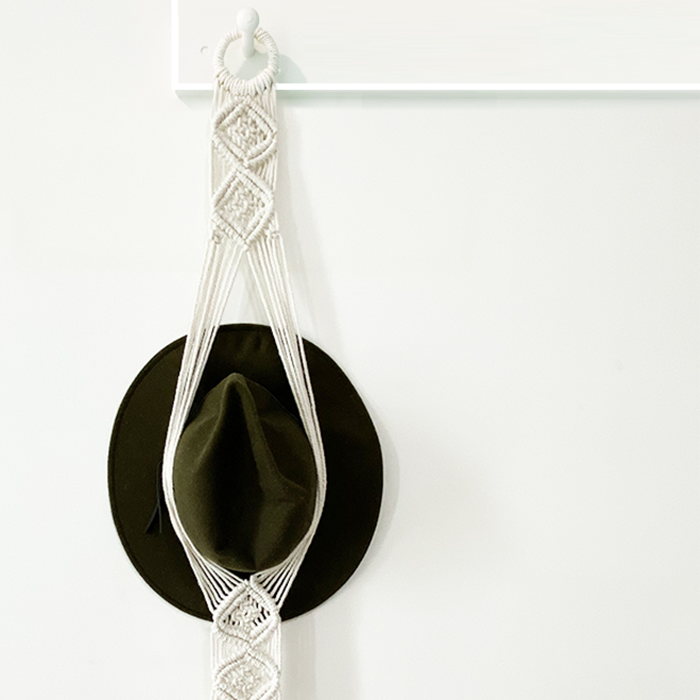 Macrame Hat Hanger - Double